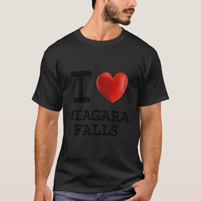 Camiseta Amo las cataratas del Niágara. (Anverso)