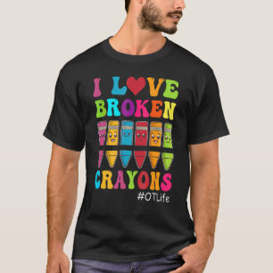Camiseta Amo las crayolas rotas OT Vida Terapia Ocupacional