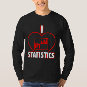 Camiseta Amo las estadísticas Ciencia actuarial Datos de se
