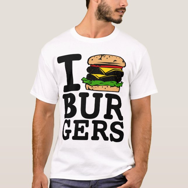 CAMISETA AMO LAS HAMBURGUESAS (Anverso)