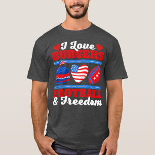 Camiseta Amo las hamburguesas y la libertad el 4 de julio
