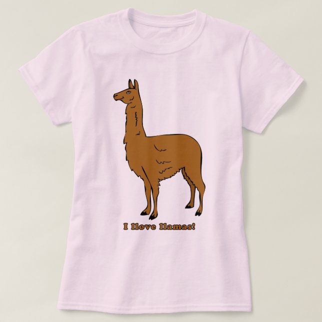 Camiseta ¡Amo Las Llamas! (Diseño del anverso)