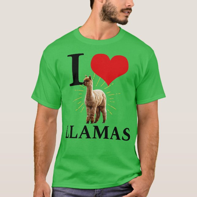 Camiseta Amo las llamas (Anverso)