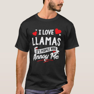 Camiseta Amo las llamas Son las personas las que me enfada