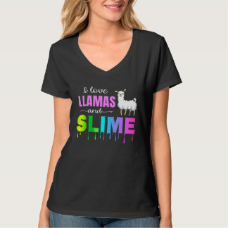 Camiseta Amo las Llamas y el té suave rosa del arcoiris del