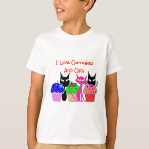 Camiseta "Amo las magdalenas y los gatos"--Regalos de los