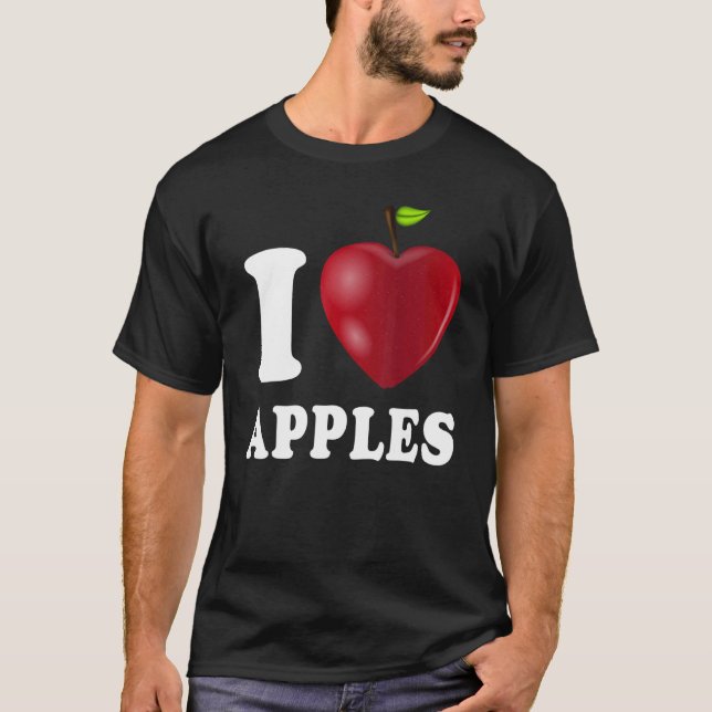 Camiseta Amo las manzanas (Anverso)