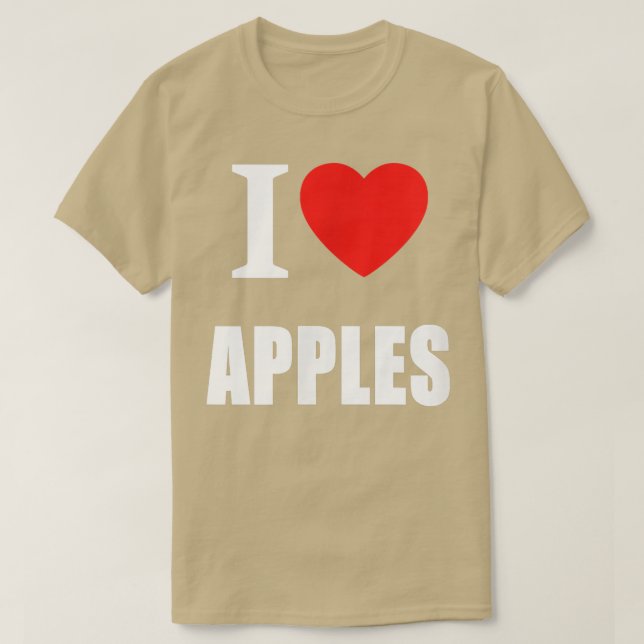 Camiseta Amo Las Manzanas Para Hombres Mujeres Y Estudiante (Diseño del anverso)
