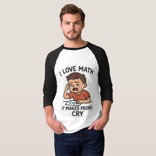 Camiseta Amo las matemáticas - Funny Personalizado Pegatina (Anverso completo)