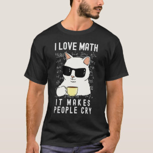 Camiseta Amo las matemáticas Gatos Chicos Chicas Ingeniero 