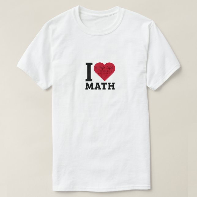 Camiseta Amo las matemáticas - Math Lover (Diseño del anverso)