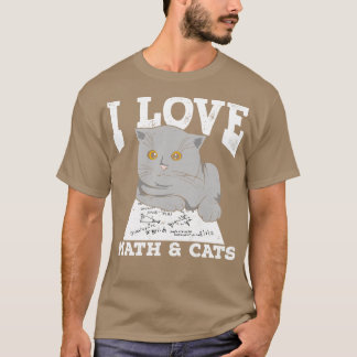 Camiseta Amo Las Matemáticas Y Los Gatos