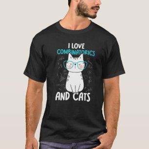 Camiseta Amo las matemáticas y los gatos   Combinatoria  1