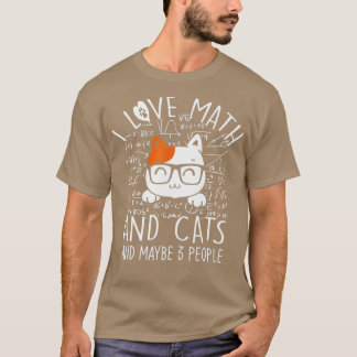 Camiseta Amo las matemáticas y los gatos divertidos amante 