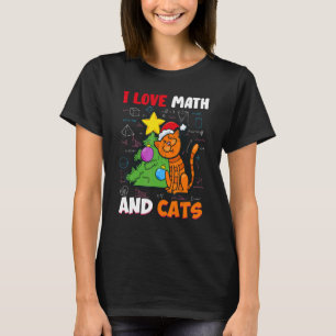 Camiseta Amo las matemáticas y los gatos Gatito lindo Gato 