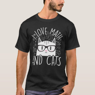 Camiseta Amo Las Matemáticas Y Los Gatos Gato Gato Gato Al