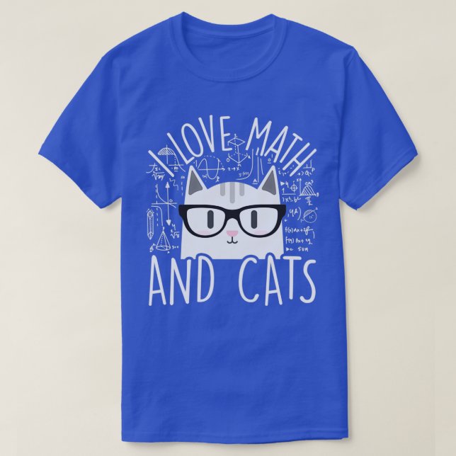 Camiseta Amo Las Matemáticas Y Los Gatos Gato Gato Gato Alg (Diseño del anverso)
