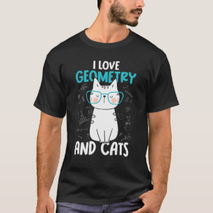 Camiseta Amo las matemáticas y los gatos   Geometría 1