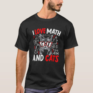 Camiseta Amo las matemáticas y los gatos Matemáticas Gato 1