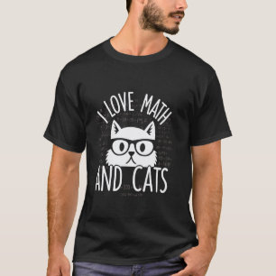 Camiseta Amo las Matemáticas y los Gatos Regalos Lindos y F