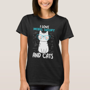 Camiseta Amo las Matemáticas y los Gatos     Teoría de Mode