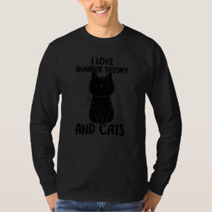 Camiseta Amo las Matemáticas y los Gatos Teoría de Número