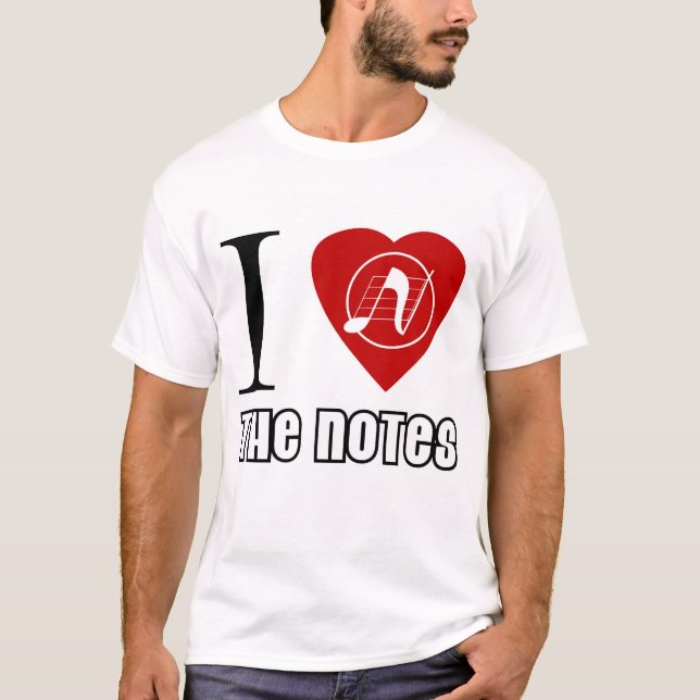 Camiseta Amo las notas (Anverso)