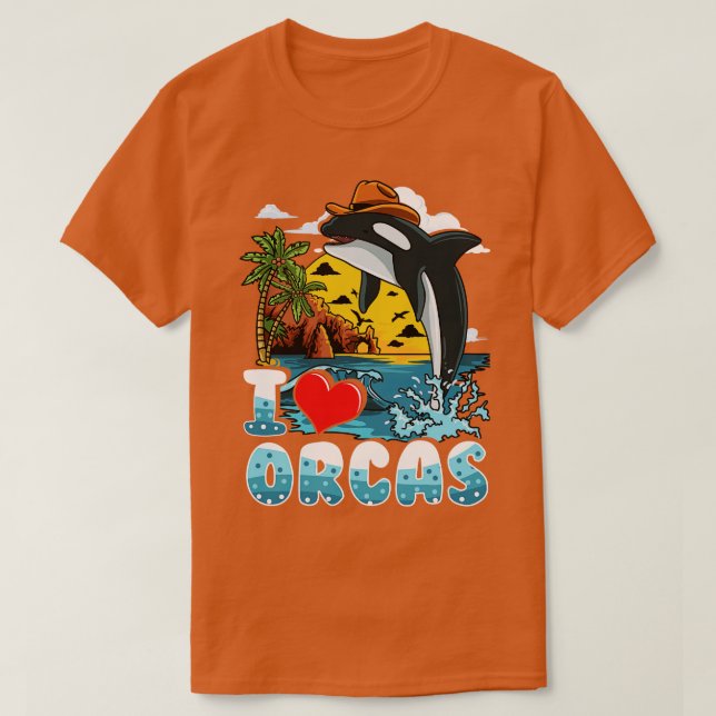 Camiseta Amo las Orcas (Diseño del anverso)