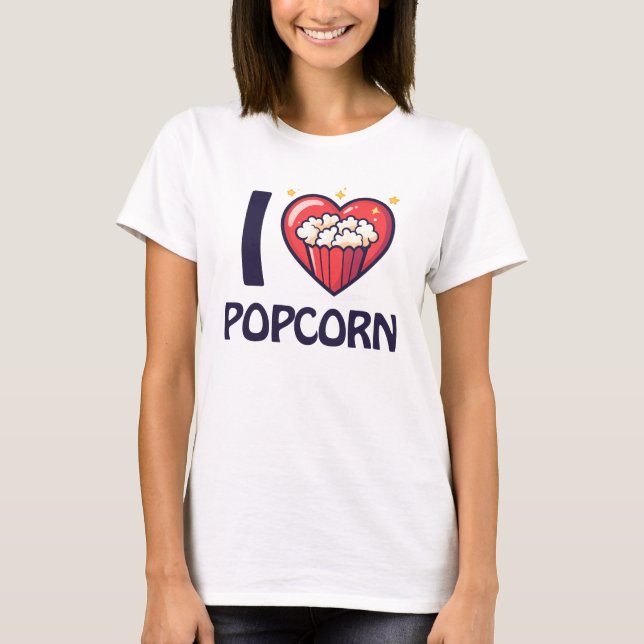 Camiseta Amo las palomitas de maíz (Anverso)