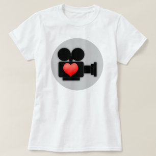 CAMISETA AMO LAS PELÍCULAS (CÁMARA Y EL CORAZÓN DE