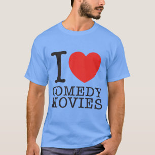 Camiseta Amo las películas de comedia retro vintage