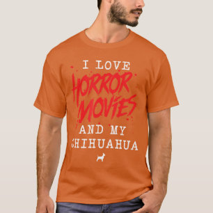 Camiseta Amo las películas de terror y mi dueño de perro Ch