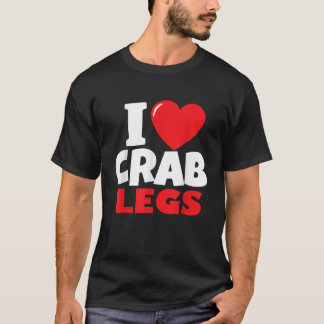 Camiseta Amo las Piernas de Cangrejo Marisco Crustáceo Crab