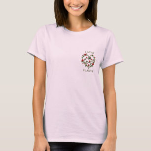 Camiseta Amo las Plantas - Corazón Botánico