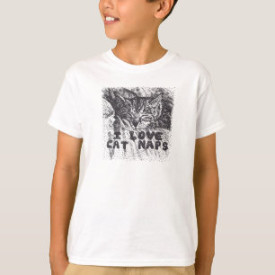 Camiseta Amo las siestas de gato, gato durmiendo