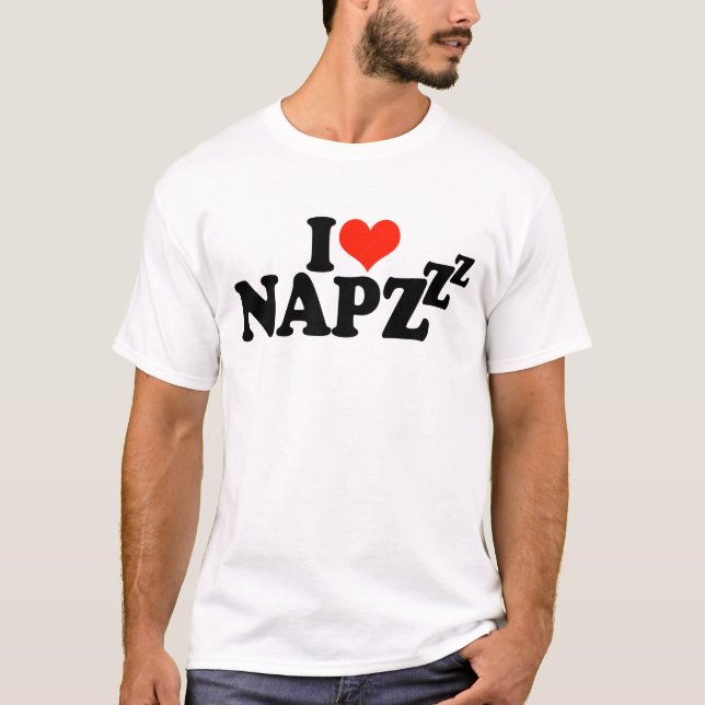 Camiseta Amo las siestas - Frase divertida (Anverso)