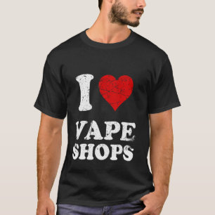 Camiseta Amo Las Tiendas Vape Ruptura Grunge Rociado
