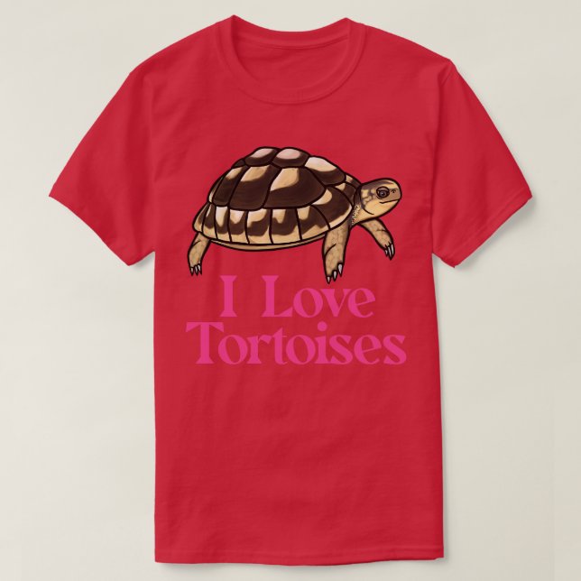 Camiseta Amo las tortugas rosadas para los amantes de la to (Diseño del anverso)