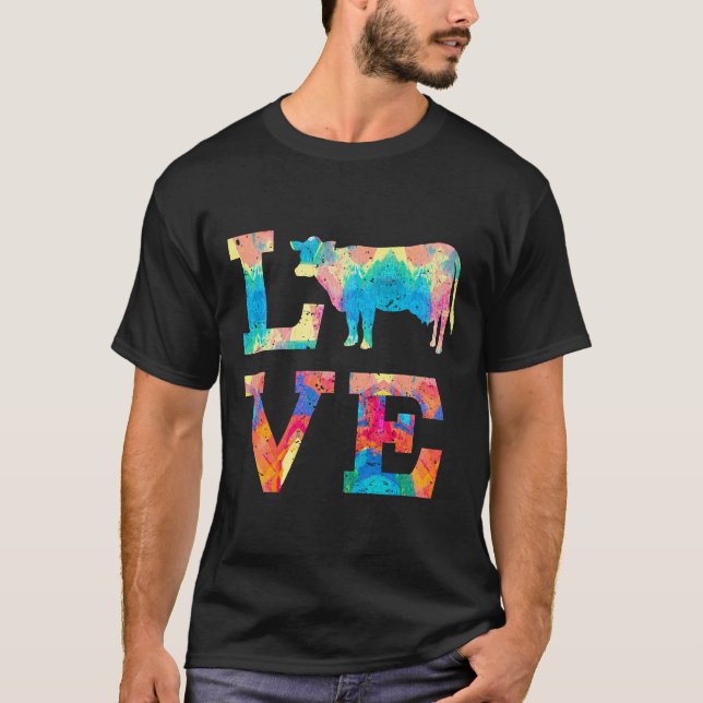 Camiseta Amo las vacas pintando (Anverso)