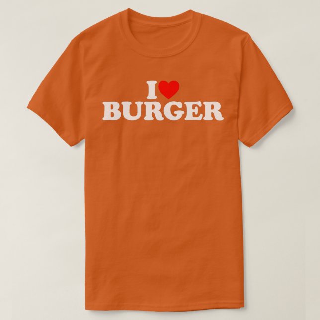 Camiseta Amo Lasagna Amo Burger I Love Burger (2) (Diseño del anverso)
