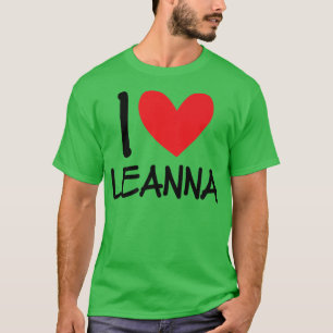 Camiseta Amo Leanna Nombre Chica Personalizada Mujer BFF Fr