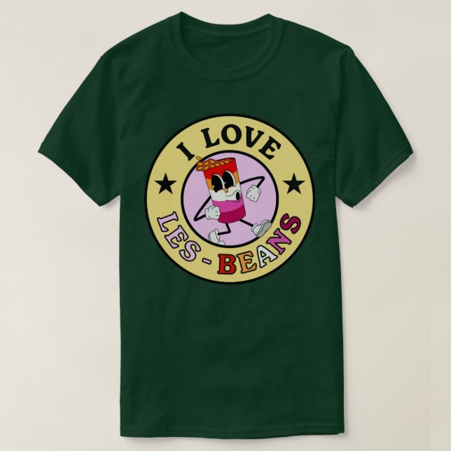 Camiseta Amo LesBeans Divertido Pun Lesbiano (Diseño del anverso)