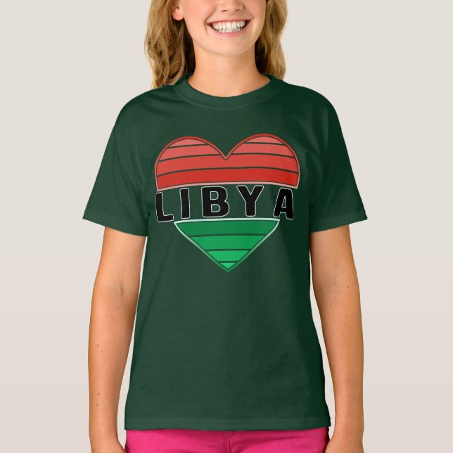 Camiseta Amo Libia, el corazón de Libia (Anverso)