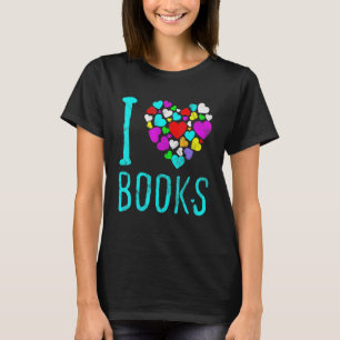 Camiseta Amo Libros Corazón Leyendo Historias Libro