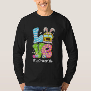 Camiseta Amo lindo conejito choferes de autobús escolar Vid