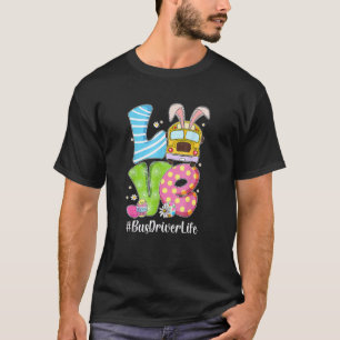 Camiseta Amo lindo conejito choferes de autobús escolar Vid