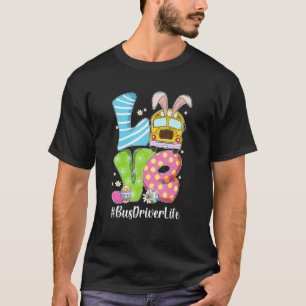 Camiseta Amo lindo conejito choferes de autobús escolar Vid