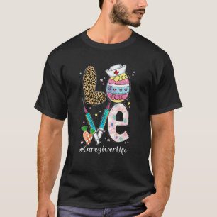 Camiseta Amo lindo conejito Cuidador Vida Leopardo Huevo de