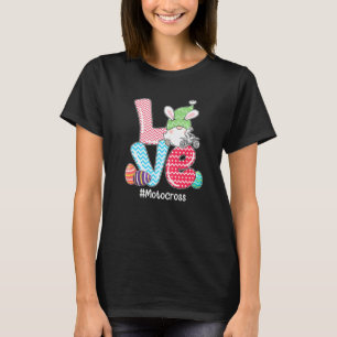 Camiseta Amo lindo conejito Gnome Motocross Huevos de caza