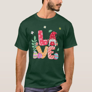 Camiseta Amo lindo conejito Gnome y huevos cazando huevos t